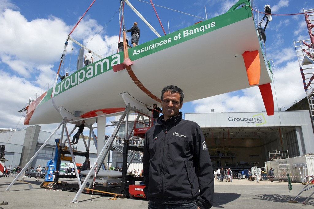 Groupama 4 launches in Lorient, France © Yvan Zedda http://www.zedda.com.